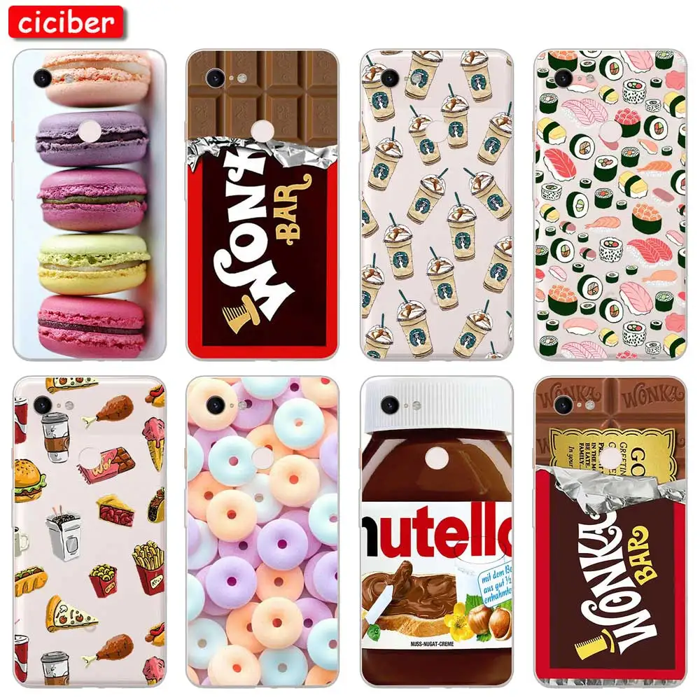 Chocolate Nutella Phone Case For Google Pixel 3a 3 4 2 XL Soft Silicone TPU Back Cover For Pixel 3XL 2XL Coffee Ice Cream Coque