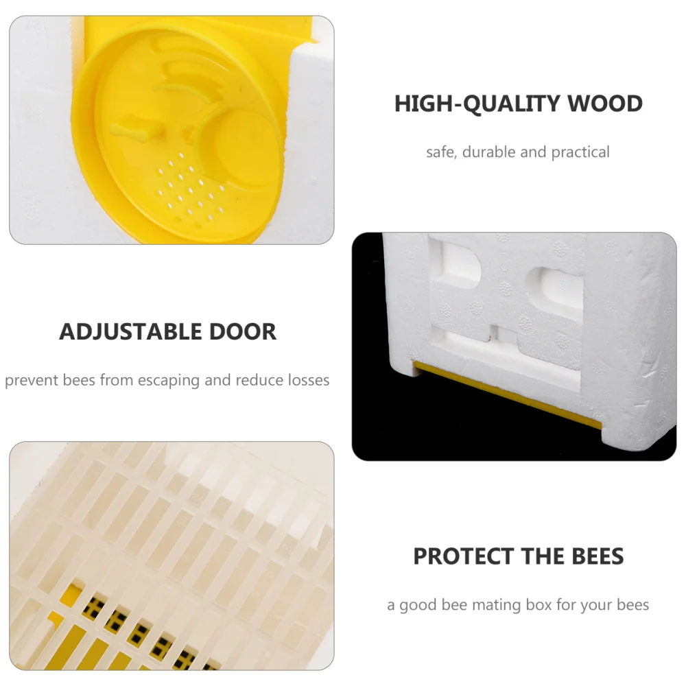 

1pc Bee Tool Double Layer Safe Creative Beekeeping Tool Mating Box Beehive Accessory Storage Box