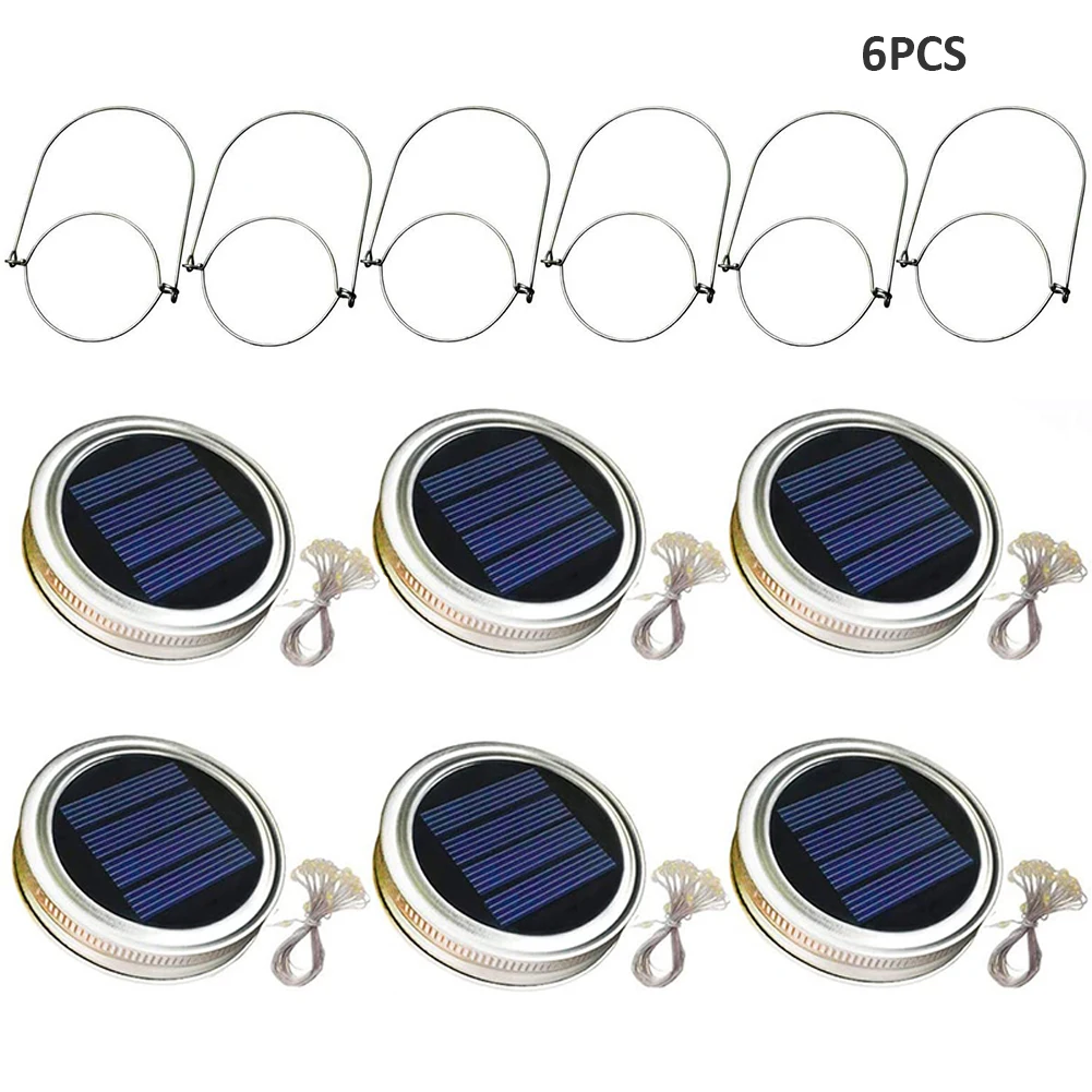 

6 шт., светильник с крышкой и гирляндой 2 м, 20 светодиодов