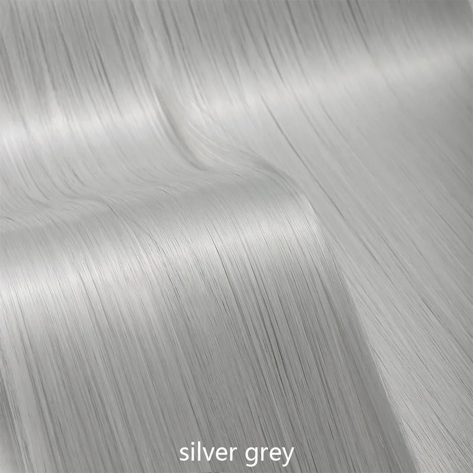 silver grey SNOILITE 26 дюймов Длинные прямые 5 клипс в одном куске Наращивание волос Синтетические зажимы в высокотемпературном волокне черный коричневый шиньон - Цвет: silver grey