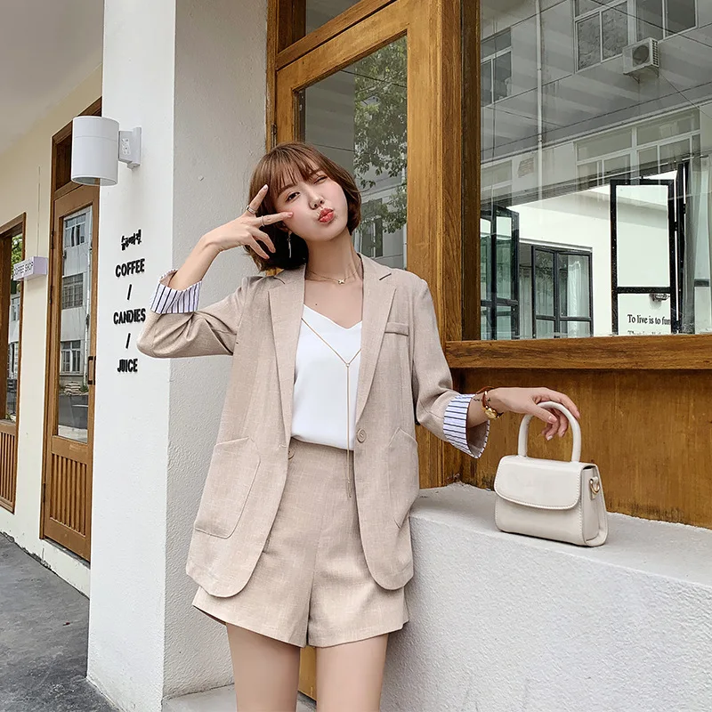 Женский комплект лето 2020 новинка большой размер Женское пальто с рукавом в семь