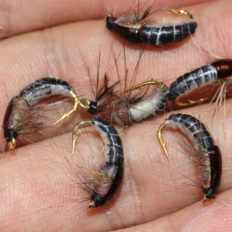 

10Pcs Realistic Nymph Scud Fly for Trout Fishing Artificial Insect Bait P9V1 Accessories Tackle 2020 Lures Soft All in Summer