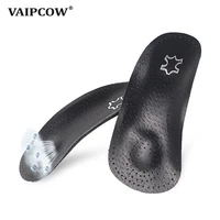 34 length leather orthotic insole for flat feet arch support orthopedic shoes sole insoles for feet men and women foot care