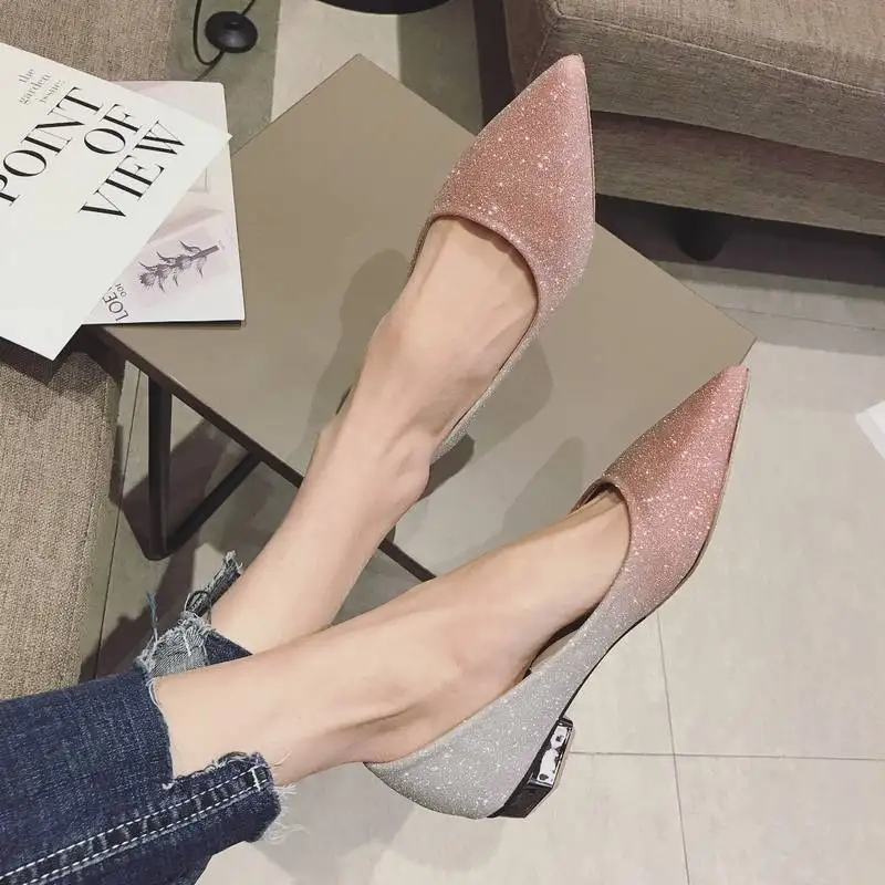 

New listing banquet must be elegant and charming 2020 spring autumn fashion wild temperament ladies flat shoes Slip-On W38-17