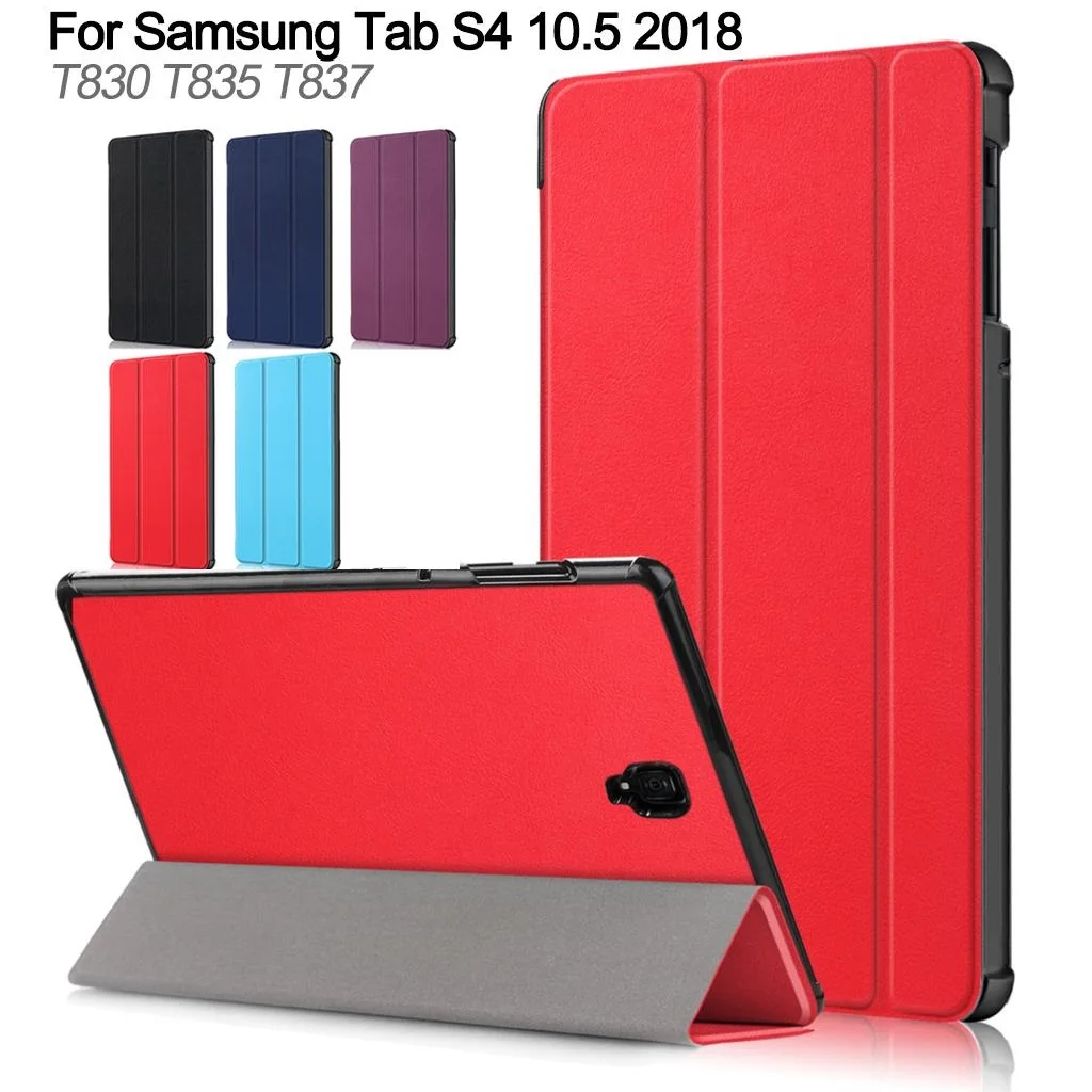 Чехол для Samsung Galaxy Tab S4 10 5 T830 T835 SM 835 искусственная кожа Smart Auto сна Coque принципиально