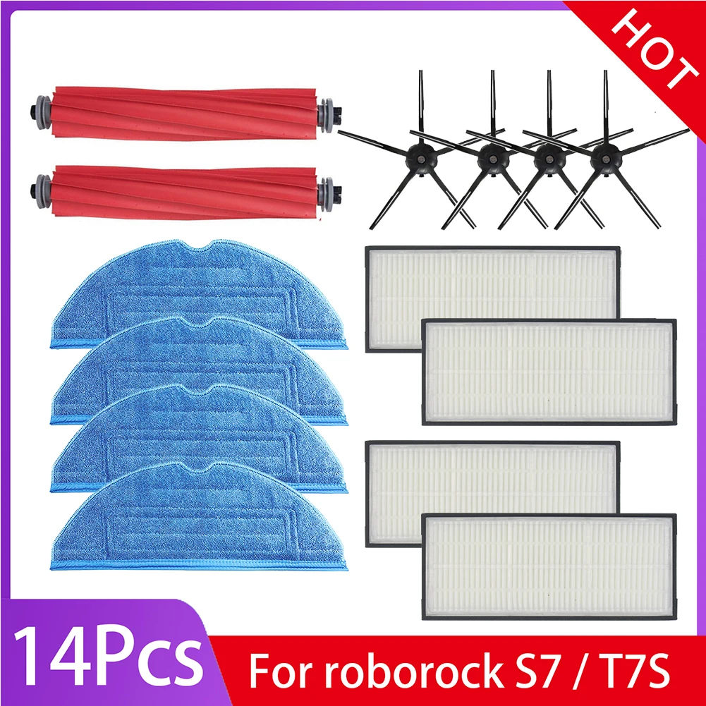 Accessories Main Side Brush Mops Cloths Water Tank Dustbin HEPA Filters Charge Docking For Roborock S7 s7max s7maxv S70  Cleaner