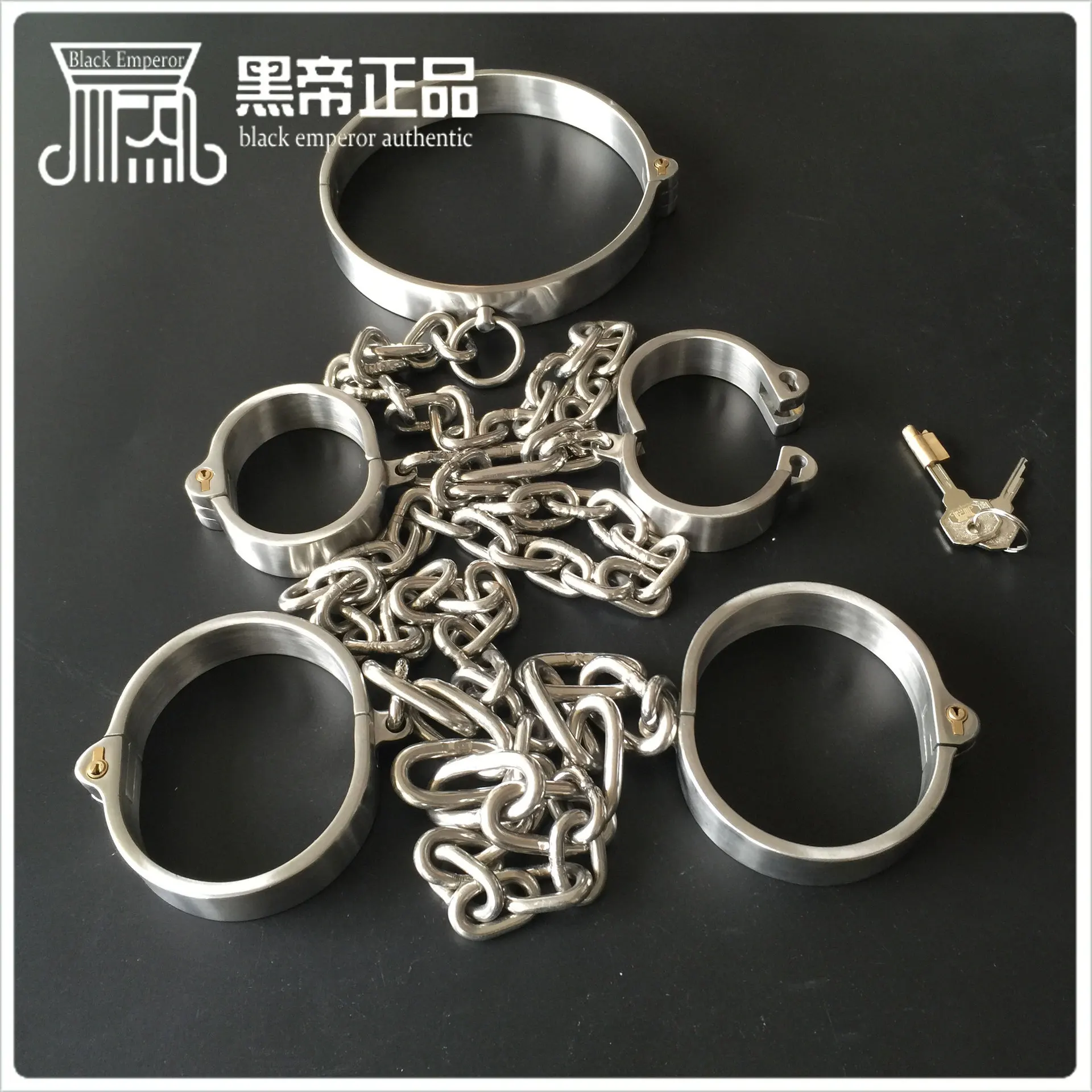 

Hei Di adult alternative sexy stainless steel men's binding bolt lock hand, foot and neck with shackles for adult products