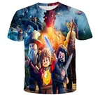 4-14Years детская футболка в стиле лего 3D футболка с рисунком и принтом LEGO Ninjago для маленьких мальчиков, футболка с короткими рукавами Детская летняя одежда для маленьких детей Рубашки для мальчиков