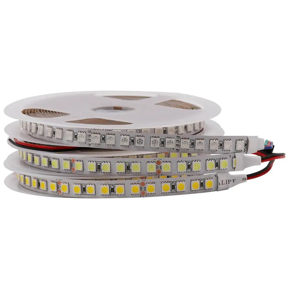 Светодиодная лента 5050 DC12V 120 светодиодный s/m гибкий светодиодный свет RGB белый теплый белый 5050 Светодиодная лента 600 светодиодный s 5 м/лот