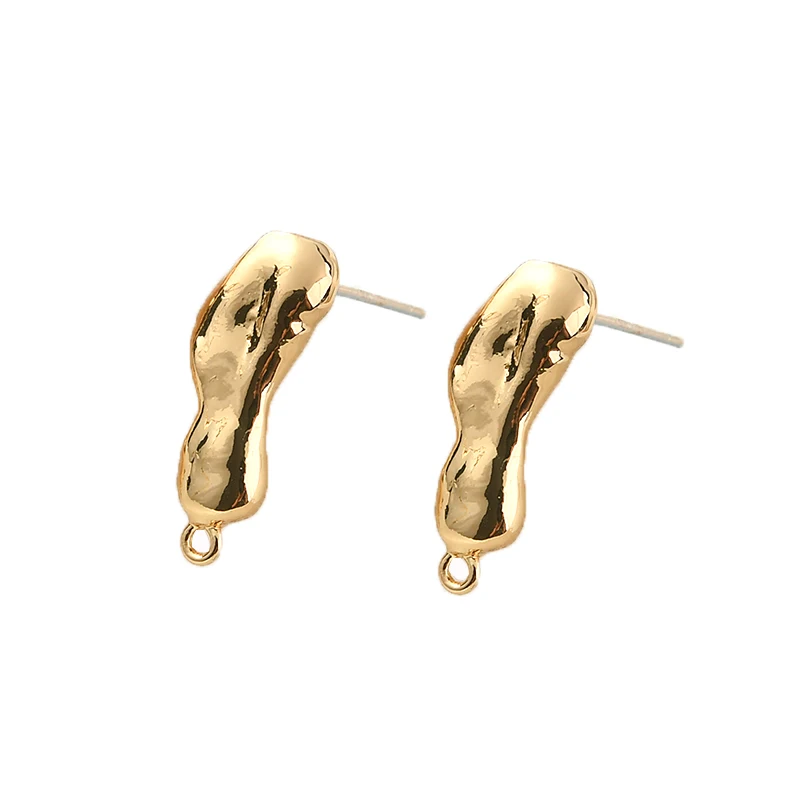 Медные 18K Аутентичные золотые абстрактные неровные серебряные иглы DIY ручной