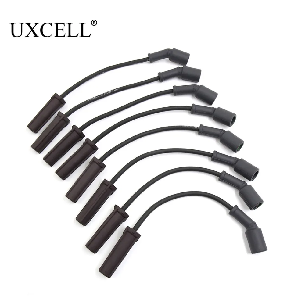 UXCELL 8 шт. 671 8062 автомобильный двигатель 7 мм кабель свечи зажигания провод для Chevrolet