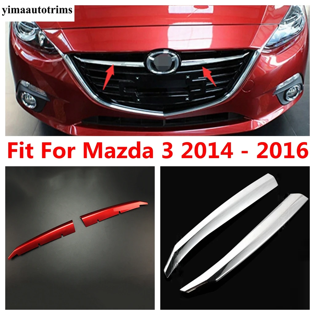 

Накладки на переднюю решетку бампера для Mazda 3 2014 - 2016