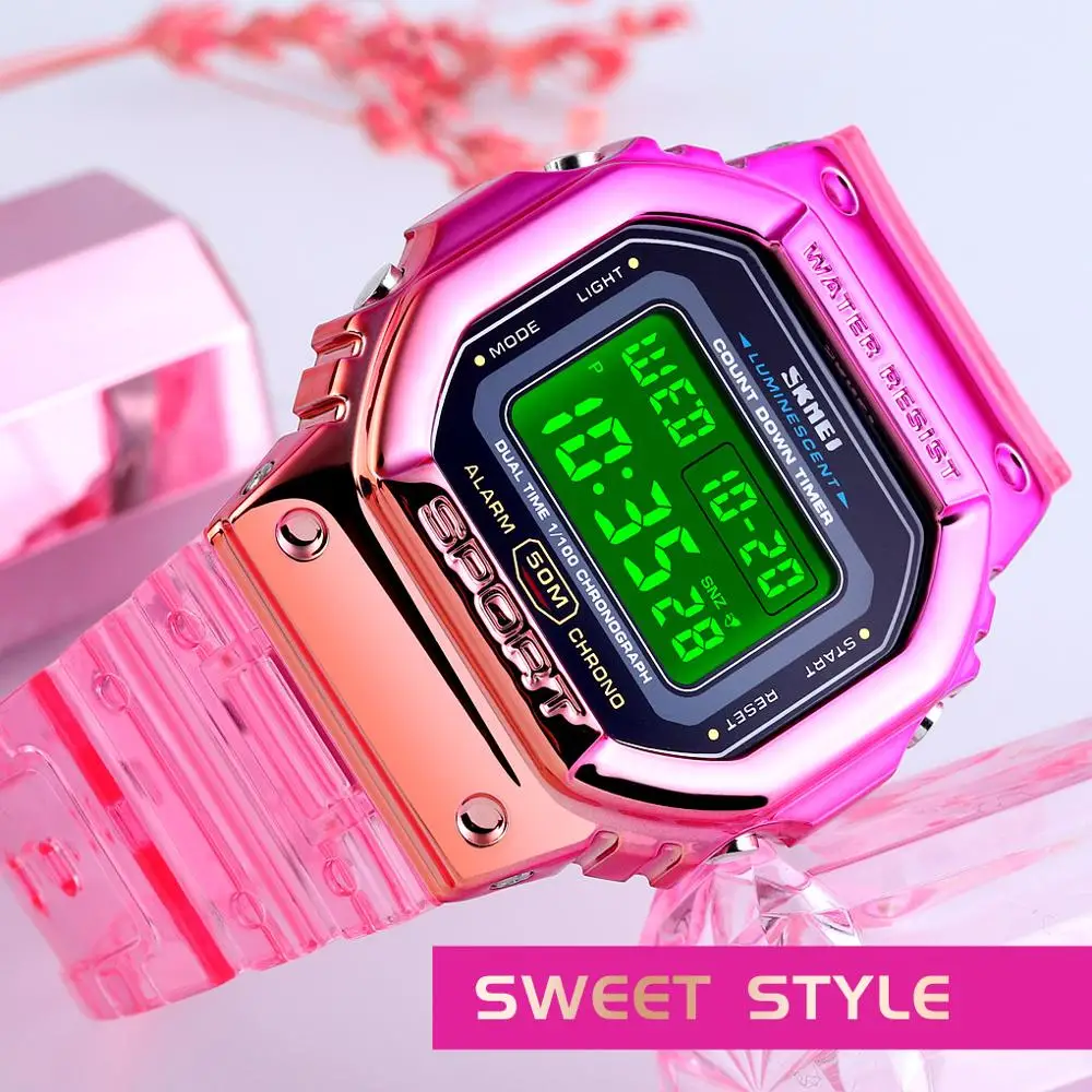 

Sports Watch Women Multifunction Digital WristWatch Female Clock LED Electronic Watch For Women Outdoor Running Relogio Feminino