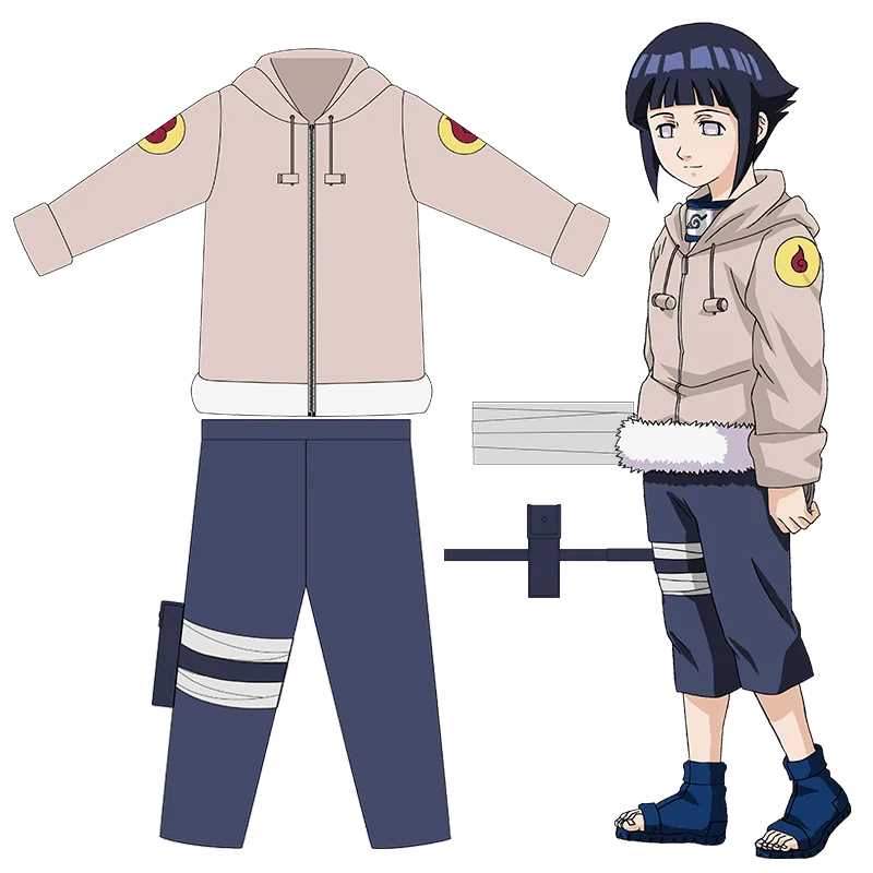 Одежда для косплея Аниме Наруто комплект Хината Хюги большой рекламный пакет