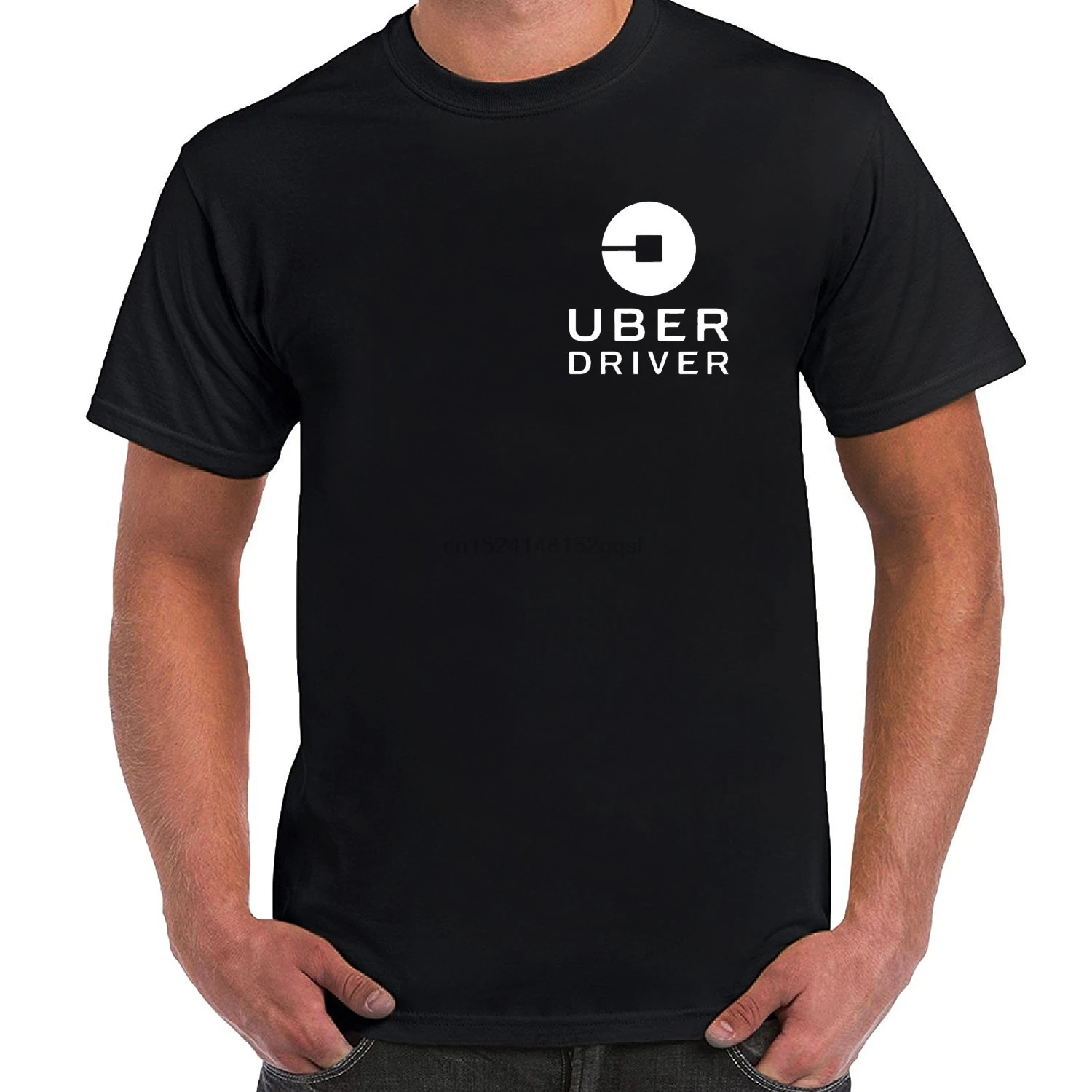 Uber футболка в черной левой груди отпечаток драйвер езда обмен Тройник|Мужские