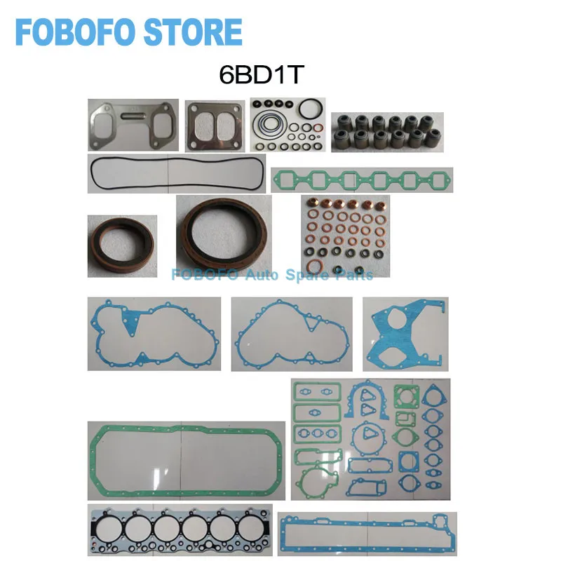 

6BD1T Full gasket kit For HITACHI TCM FORKLIFT TRUCK EXCAVATOR ENGINE Parts