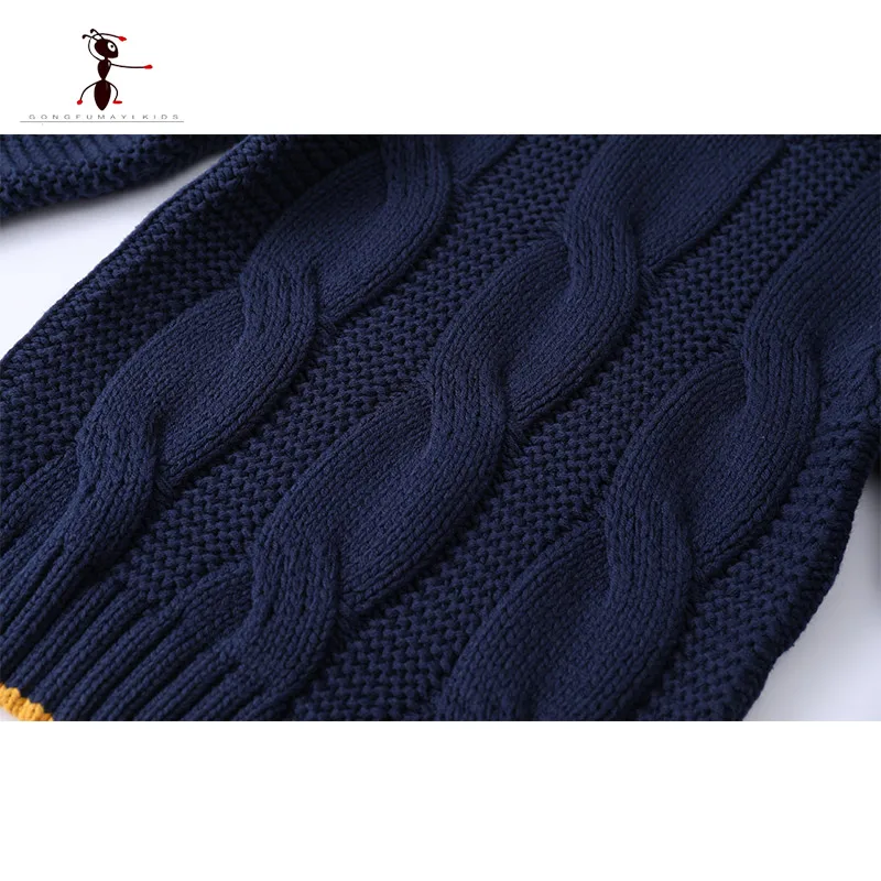 Новинка 2019 осенний свитер с круглым вырезом для мальчиков детская трикотажная