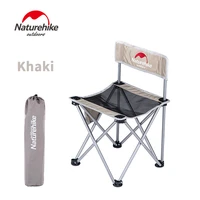 naturehike ultralight folding chair 1 3kg portable backrest fishing chair 145kg capacity picnic camping beach travel equipment