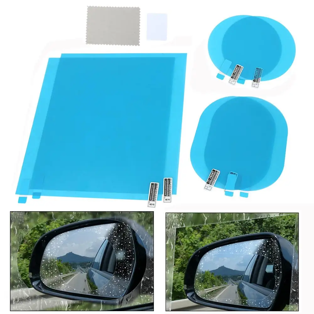 

X Autohaux 2pcs Car Rearview Mirror Film Anti Rain Waterproof Anti-Scratch Clear Protective Car Membrane Sticker Rainproof Film