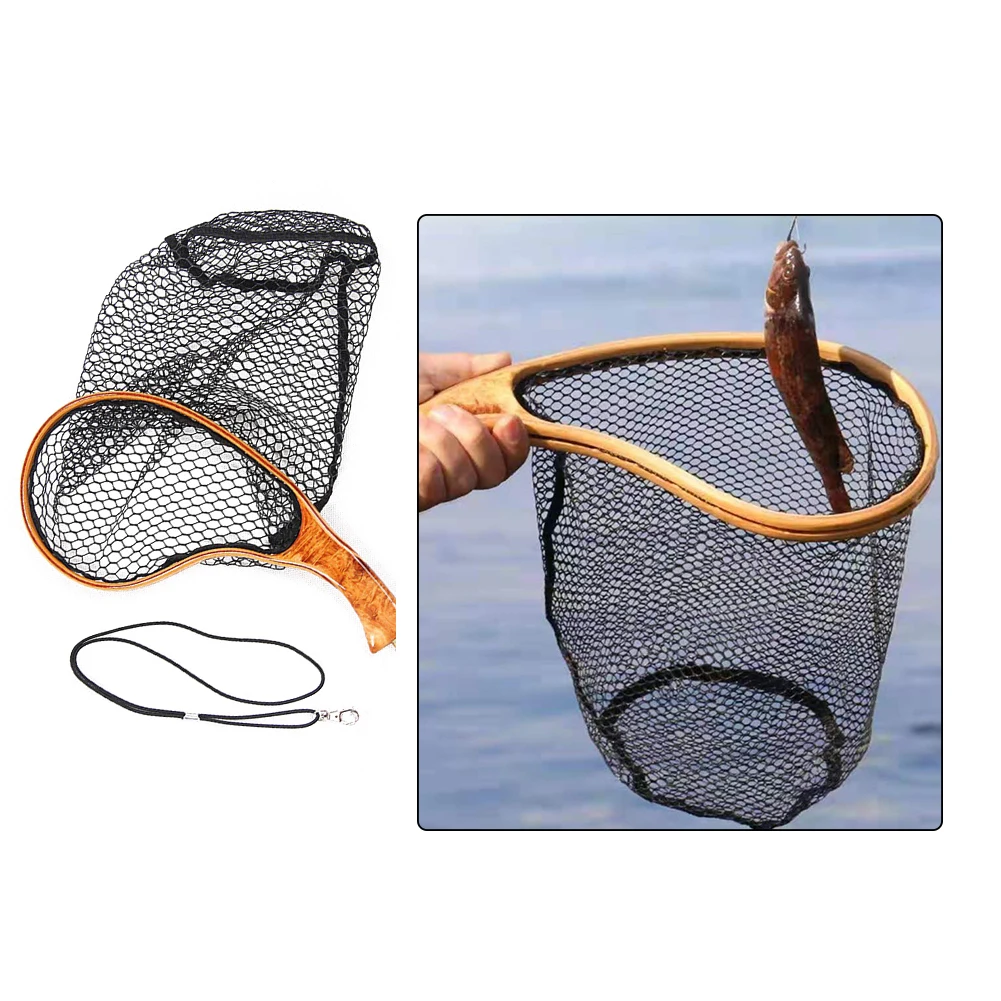 

Fishing Net Landing Net Catch And Release Net Fish Saver Nylon Mesh For Fly Fishing Trout Kayak Boat Stream Fishing Accessories