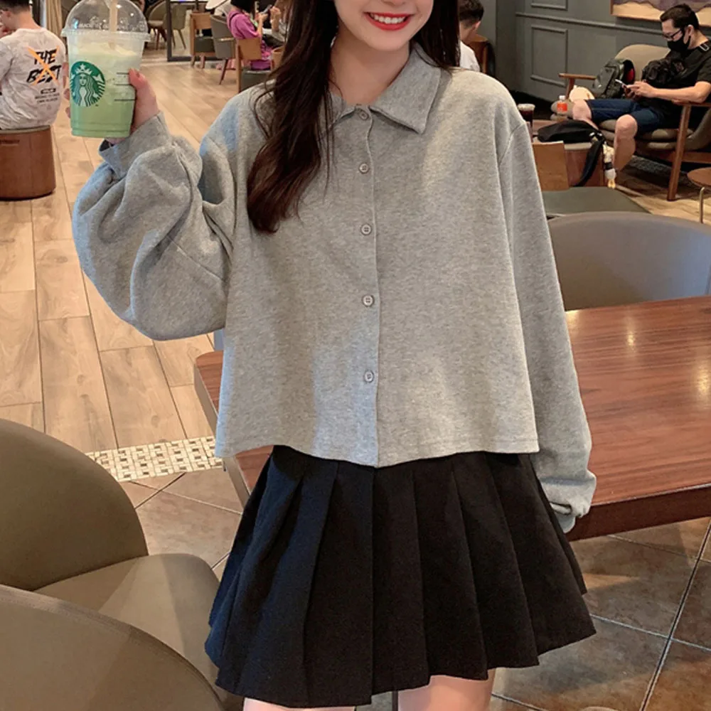 HEYounGIRL Harajuku Gothic Crop Top Hoodie Sweetshirts Women Casual Loose Black Hooded Sweatshirt Skull Print Y2K Pullovers 2021