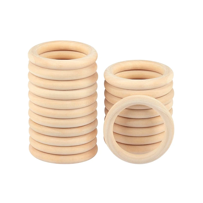

30 шт. 70 мм деревянные кольца, деревянные кольца, деревянные круги для поделок своими руками, искусственные кольца, украшения и изготовление ...
