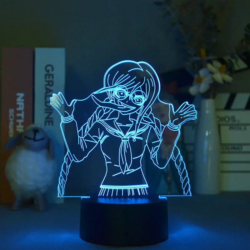 

Acrylic Led Night Light Anime Toko Fukawa Figure for Kids Child Bedroom Decor Bedside lamp Cool Gifts Danganronpa V3 Nightlight
