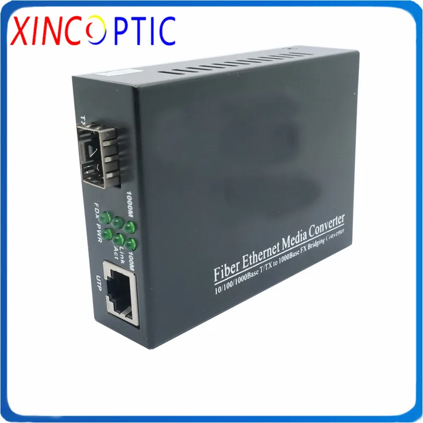 Преобразователь SFP Ethernet 1000 м 1SFP + 1RJ45 Мбит/с гигабитный медиа конвертер в
