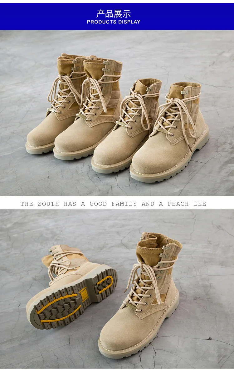 LAKESHI Brand Men Boots Fashion Motocycle Boots Men Shoes Winter Military Boots Male Autumn Winter Leather Desert Male Boots