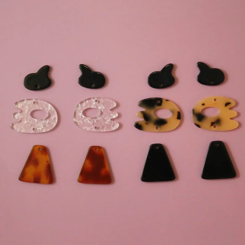 

Niche brand designer with the same abstract shape earrings accessory set diy jewelry resin accessories