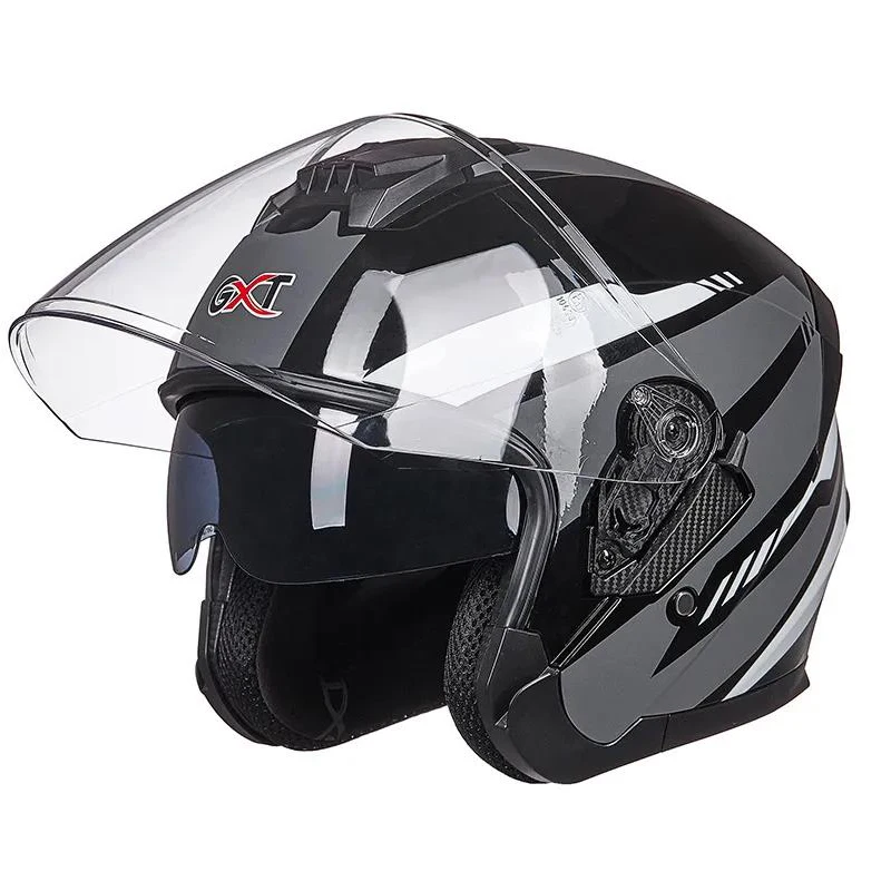 Мотоциклетный шлем защитное снаряжение двухобъективный полушлем для мужчин и