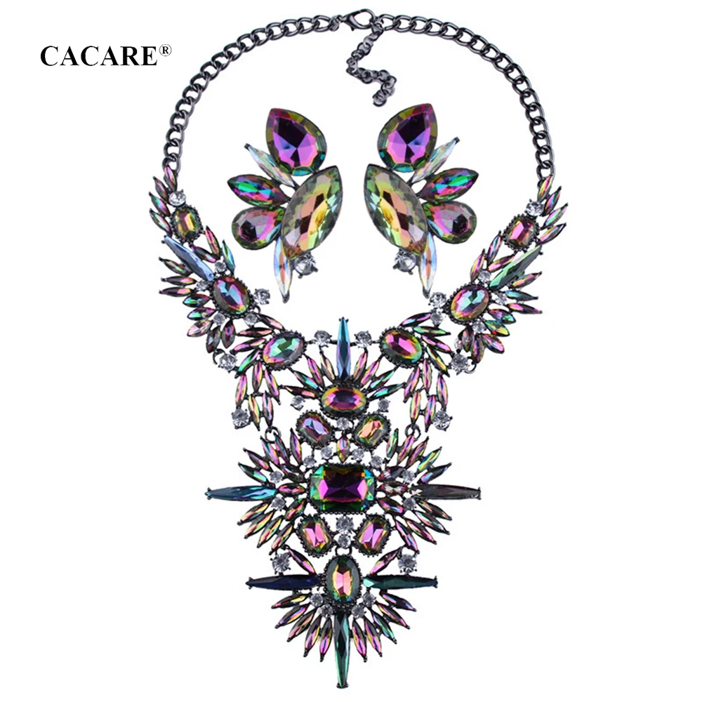 

Fashion Big Jewelry Sets Women 2019 CHEAP Luxury Women Jewelry Set Tassel Drop Earrings Necklace F0279 Statement