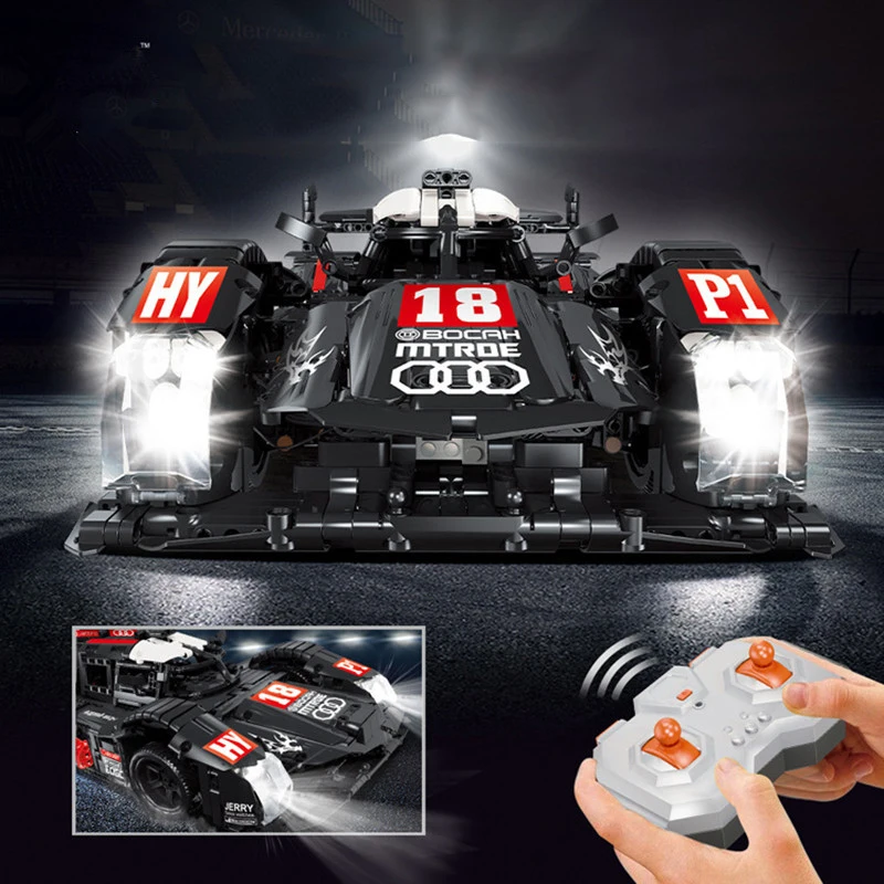 1908 шт RC Technic Audi R18 супер гонщики Спорт гоночный автомобиль строительные блоки