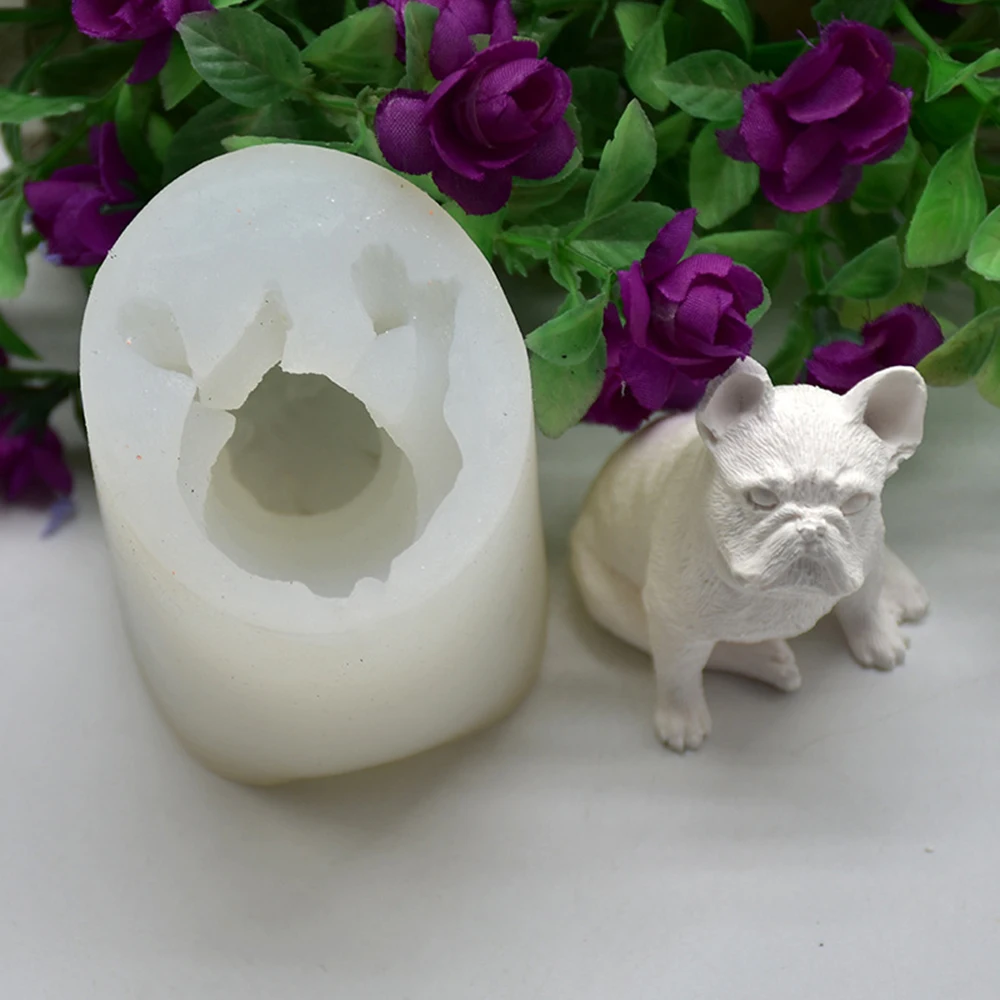 Силиконовая форма для милой собаки мусс торта 3D Сидящая собака инструмент