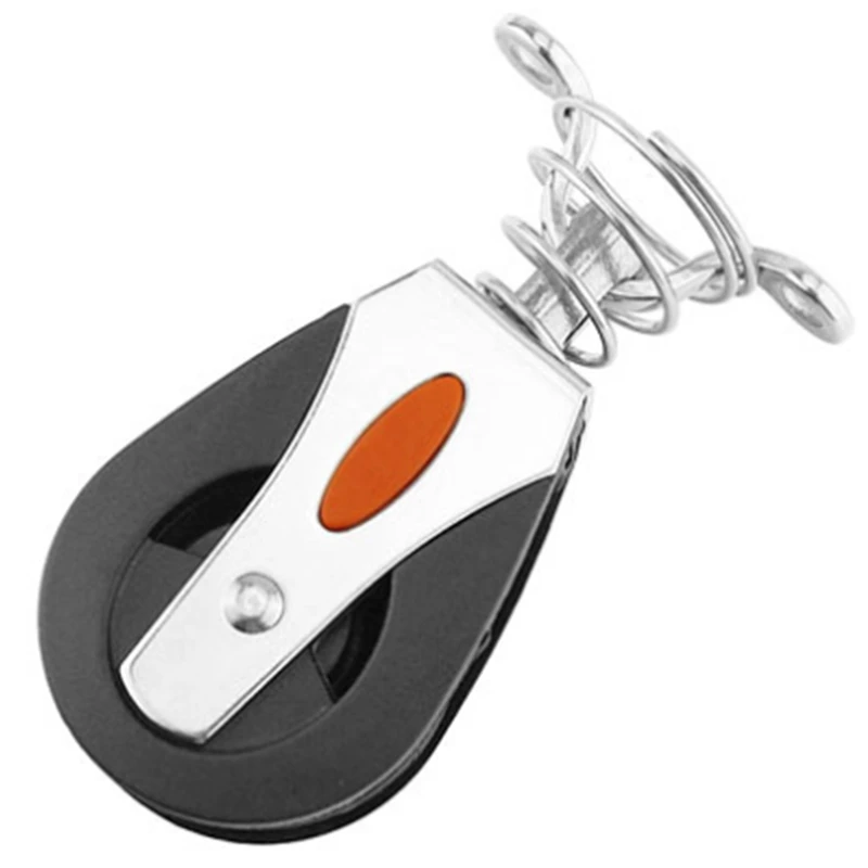 

with Bearing-1500 Lbs Load Sheave Block Single Pulley Swivel Sailboat Plain Bearing Block Rope Runner Boat Accessories