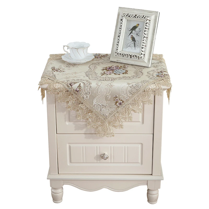 

Luxury Vintage European style jacquard tablecloth, Rectangle nappe embroidery lace table runner chair cover