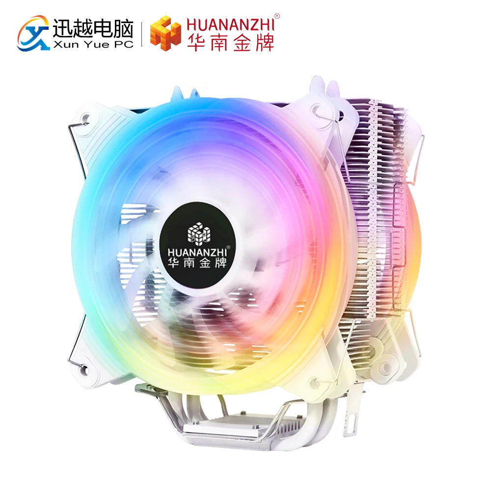 HUANANZHI A600 4 тепловая труба RGB светодиодный кулер радиатора для процессора Intel 115X 1366