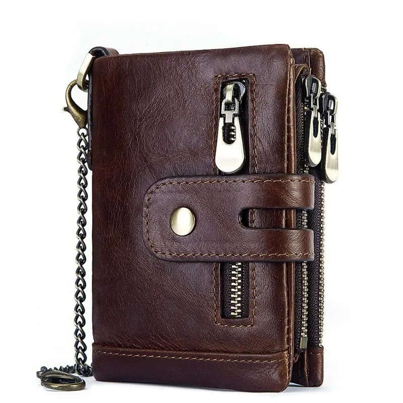 High Quality Man Short Wallet Cow Leather Wallet Men Hasp Design Purse Passport Photo Holder Male Clutch Wallets Driver License