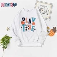 new arrival childrens spring autumn boys long sleeve sweatshirt letter printing play time casual pullover kids girls clothing