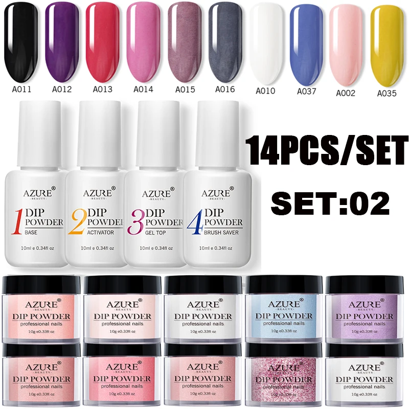 Набор для дизайна ногтей Modelones 14 шт./лот набор погружения порошка маникюра