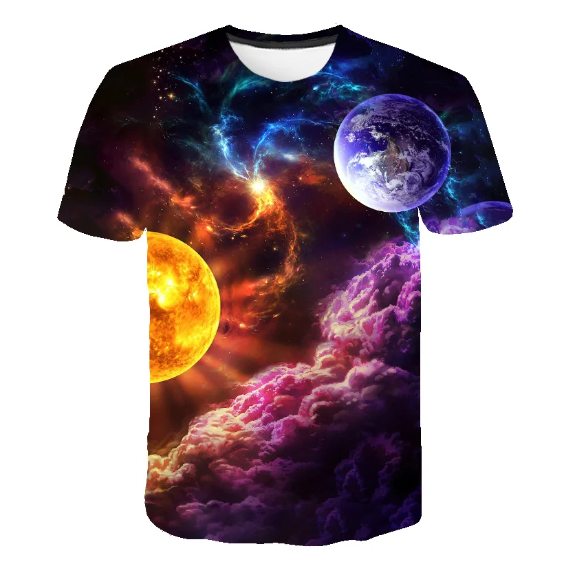 

2021 New Star 3D Printed T-Shirt Boys & Girls Summer Leisure T-Shirt Top T-Shirt Funny T-Shirt Street Children 4-14T