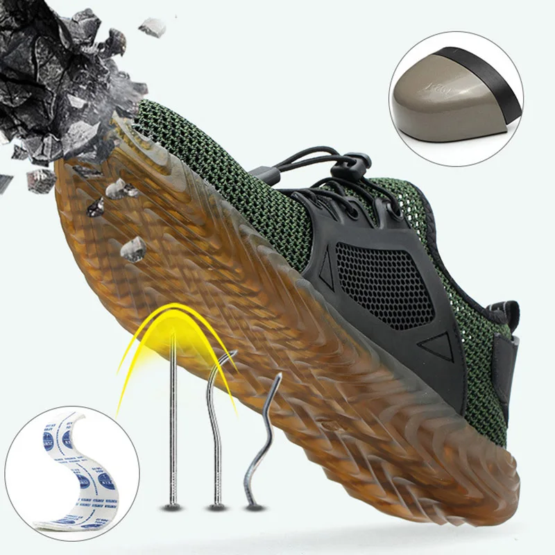 Мужская обувь Lau Bao мужская со стальным чехлом нескользящая летняя дышащая