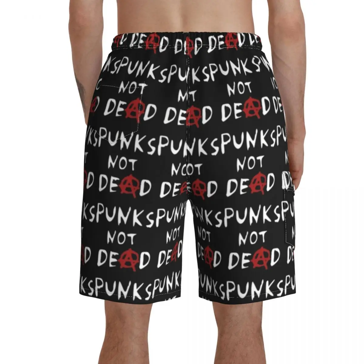 

Punk Rock Board Shorts Funny Bathing Swimming Trunks Polyester Men Swim Trunks