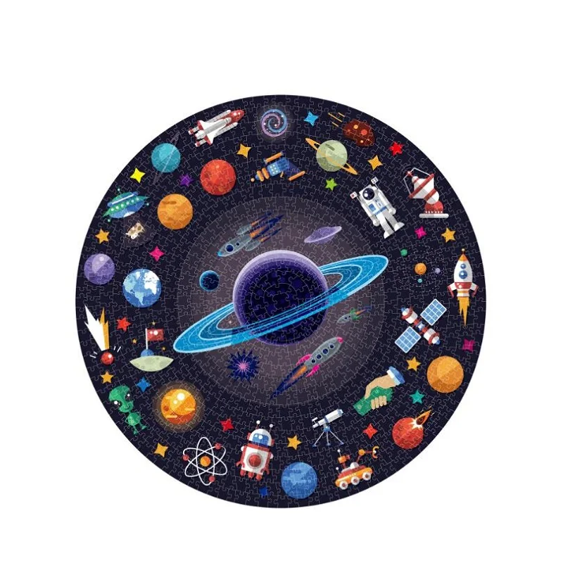 Пазл 1000 элементов Развивающие головоломки игрушек пейзаж луна земля Прямая