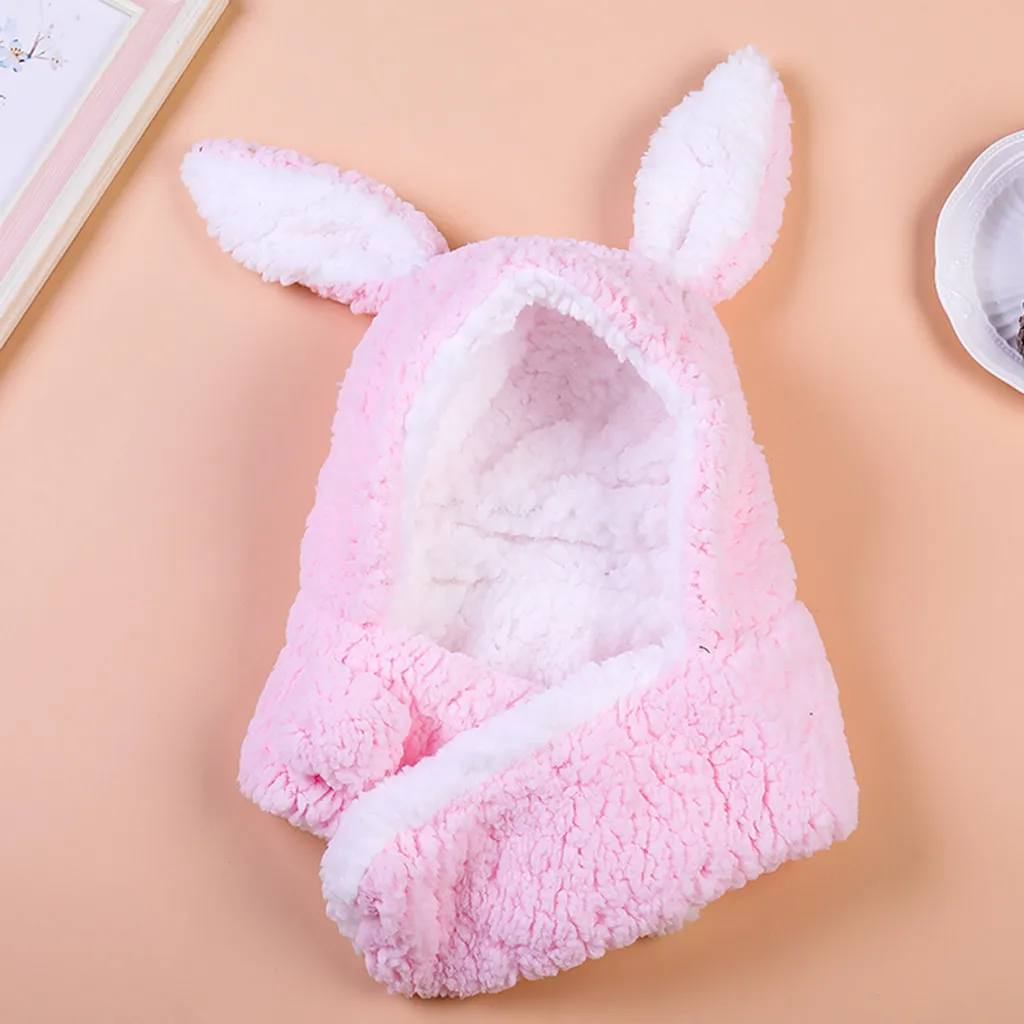 Регулируемый плотный шарф для маленьких девочек наушники милая шапка защиты