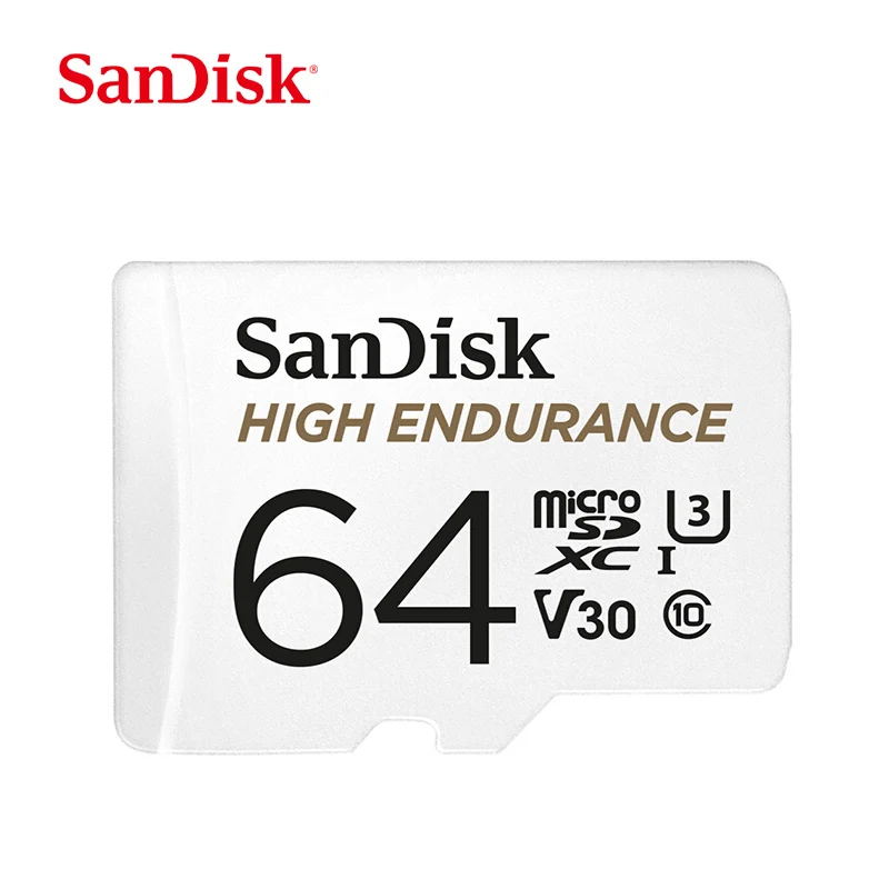 

SanDisk High Endurance micro SD Card C10 V30 U3 4K 32GB 64GB 128GB 256GB TF Cards for Dash Cam Home Video Monitoring Memory Card