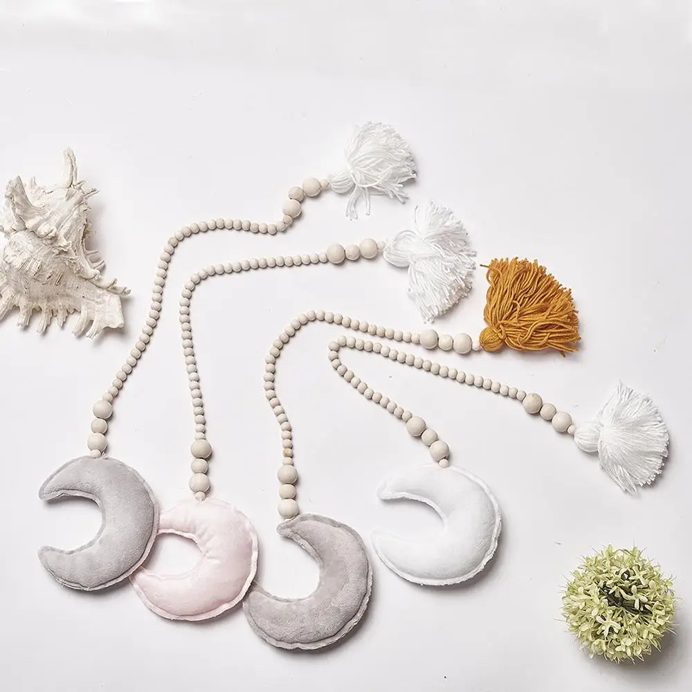 Инс нордическая луна звезды шарик веревка Новорожденный ребенок в кроватке