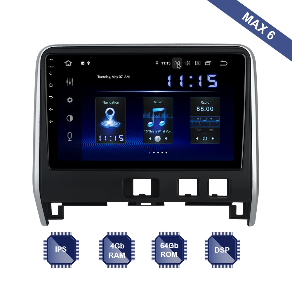 Автомагнитола 2 Din Android 9 0 GPS навигатор для Nissan сирена C27 / NV350 PX6 DSP IPS HDMI 4 Гб + 64 RDS WIFI USB