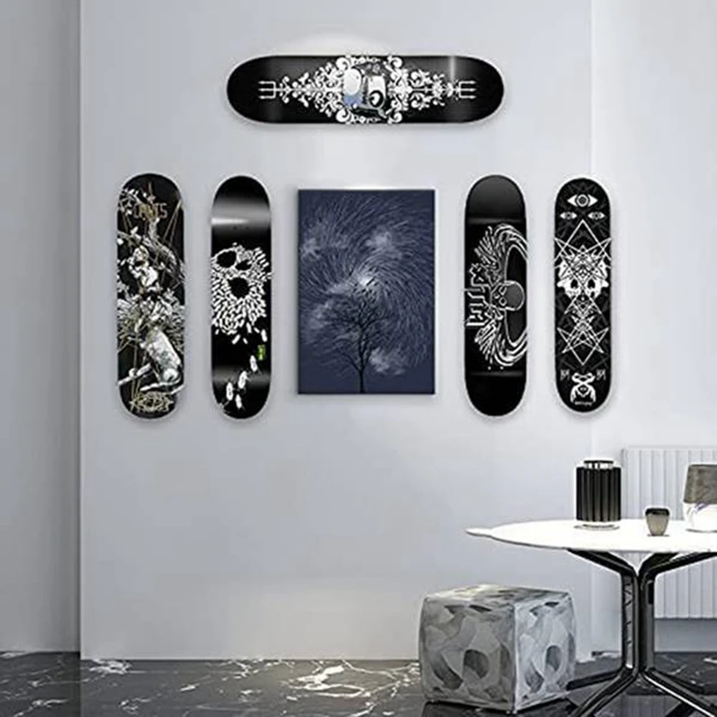 5Pcs Skateboard Longboard Wall Mount Skate Hanger For Deck Floating Display And Storage | Спорт и развлечения