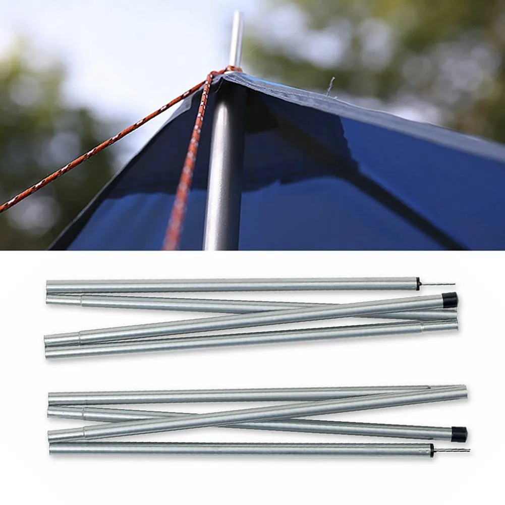 

2Pcs 2M Adjustable Universal Telescopic Steel Tent Poles Camping Awning Poles Strong Outdoor Camping Tent Equipment Accessories